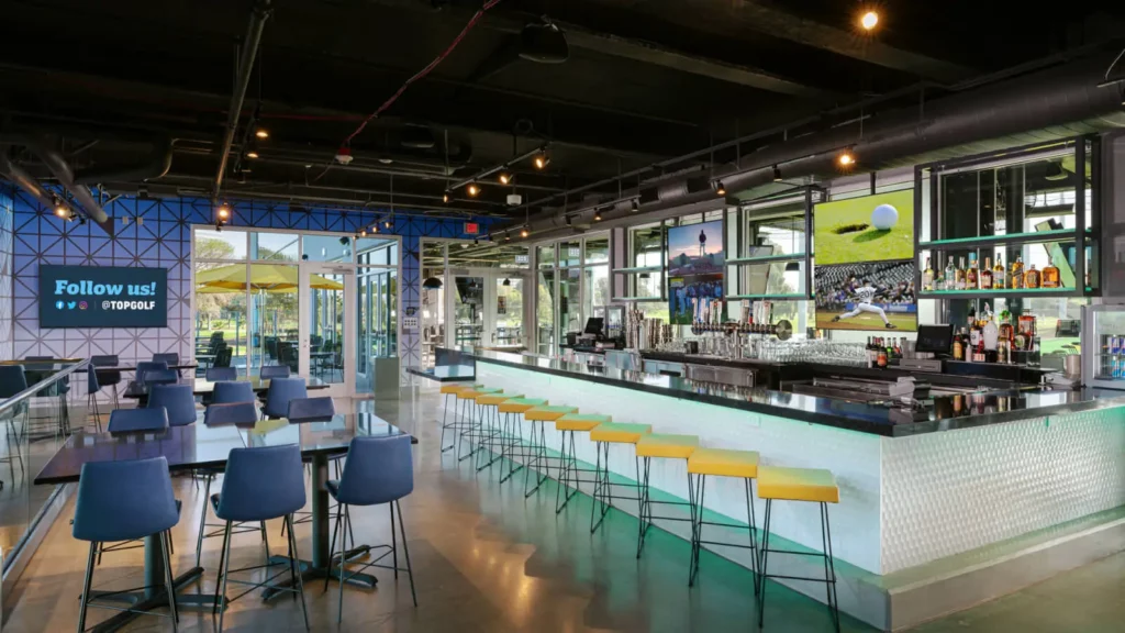 Topgolf El Segundo Mezzanine lounge