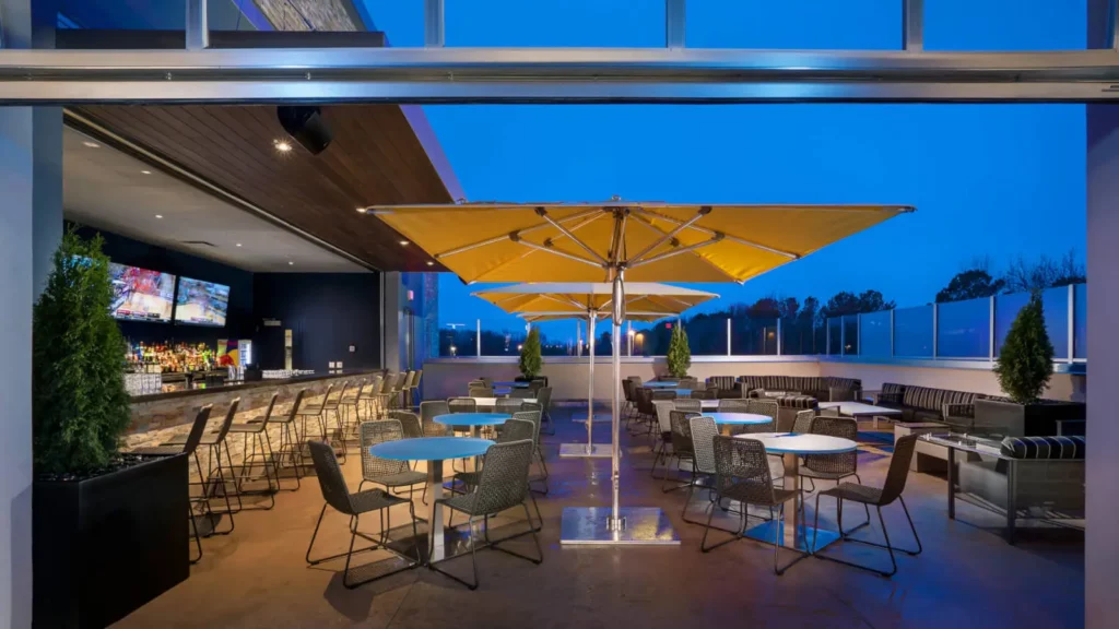 Topgolf Huntsville rooftop terrace