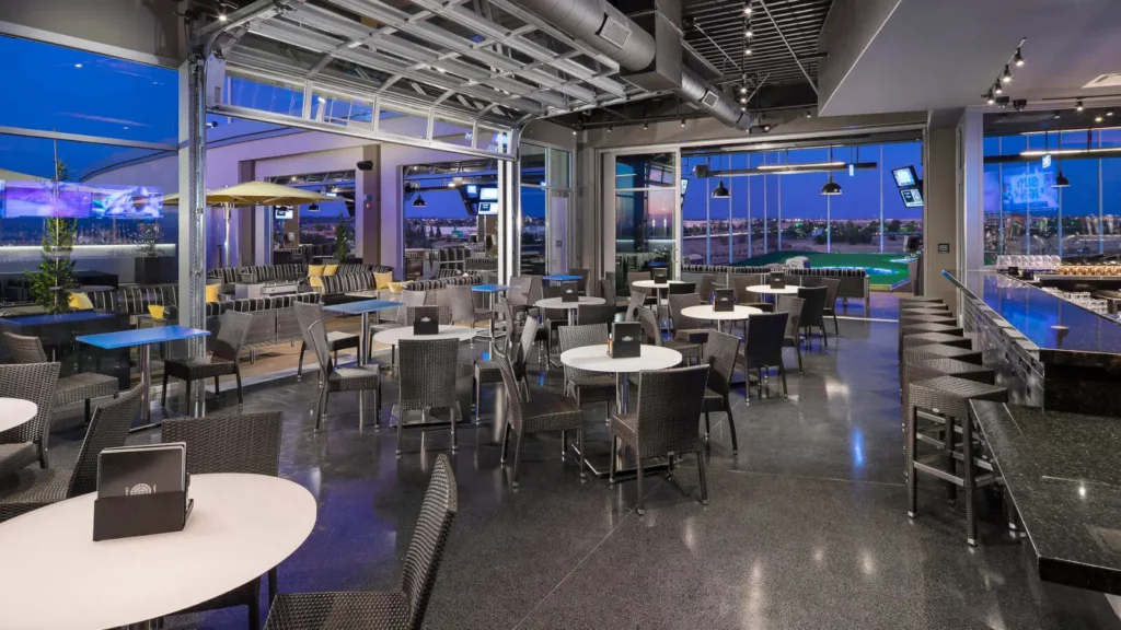 TOPGOLF ROSEVILLE ROOFTOP TERRACE WITH FIRE PITS