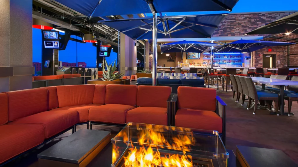 TOPGOLF SCOTTSDALE ROOFTOP TERRACE WITH FIRE PITS