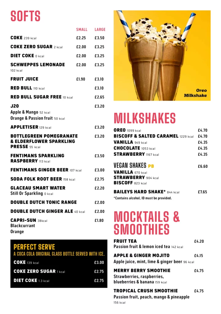 Top Golf Surrey Softdrinks & Shakes