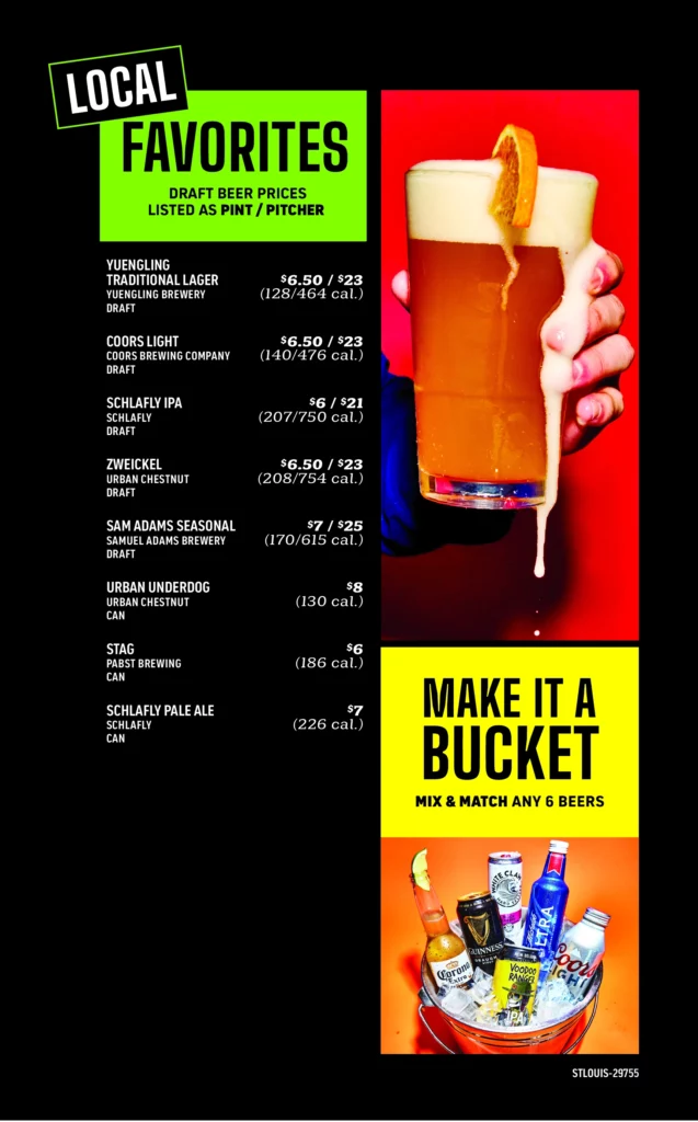 TOPGOLF ST. LOUIS - MIDTOWN BEVERAGES MENU