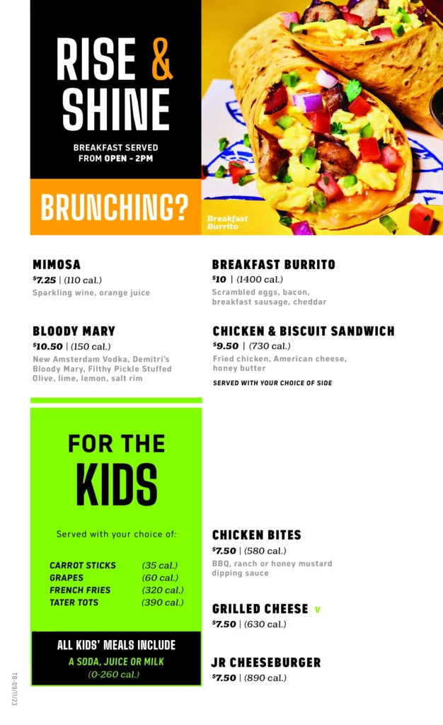 TOPGOLF ST. LOUIS - MIDTOWN BREAKFAST & KIDS MENU