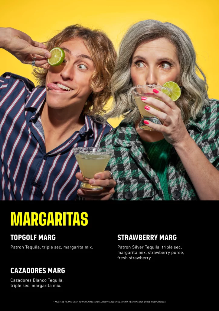 Topgolf Gold Coast margratitas menu